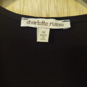 Charlotte Russw black faux wrap dress M